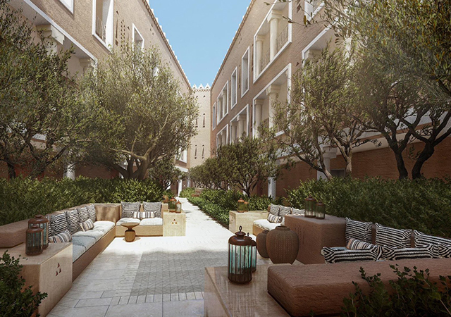 Raffles Residences Diriyah, one of several collections of branded residences at Diriyah.
